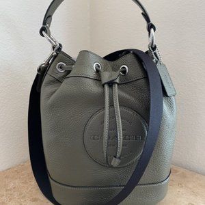 Coach Drawstring Leather with Wallet CrossBody Bag